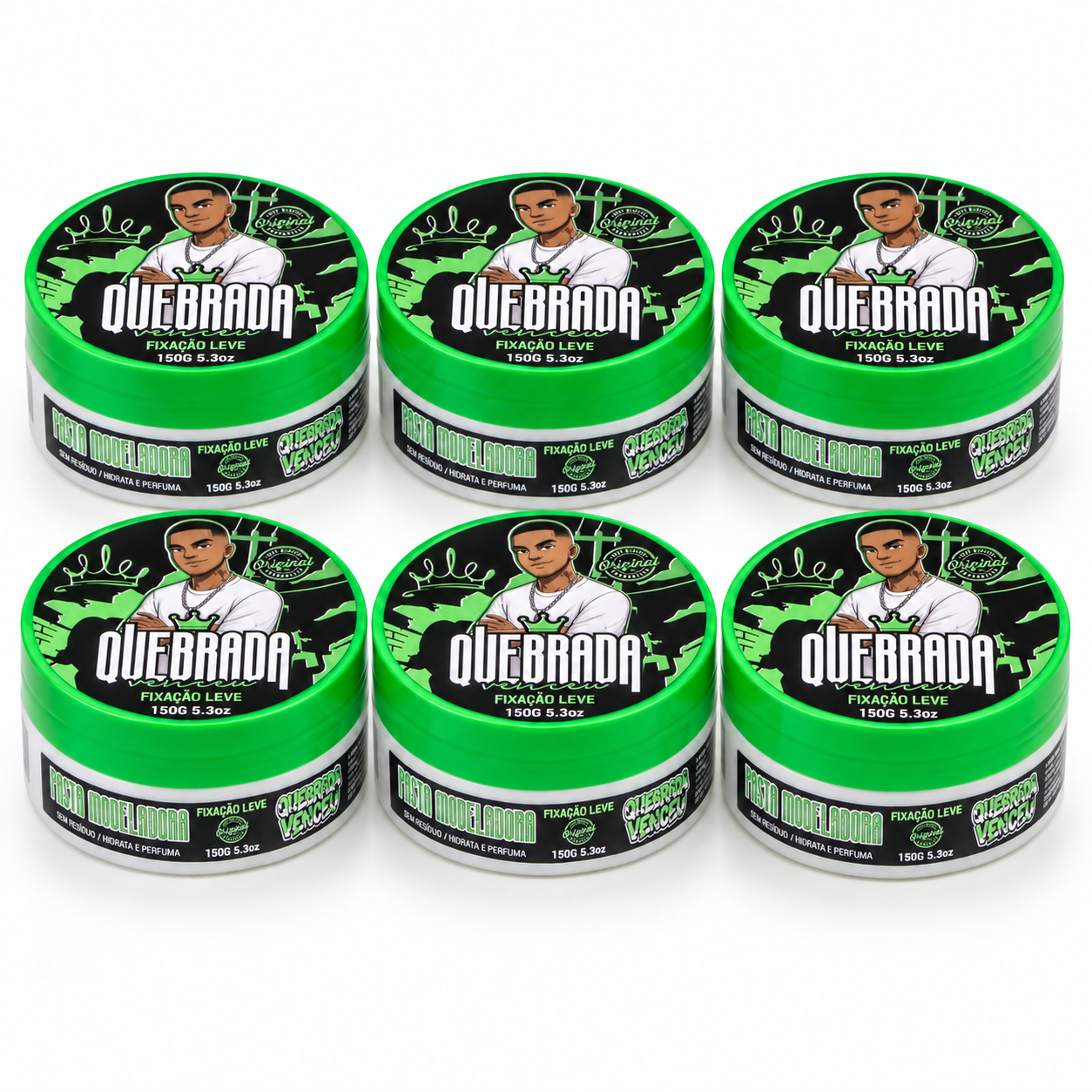Pasta Modeladora 150g Na Quebrada Venceu – Fixação Leve Pasta modeladora 150g Na Quebrada Venceu Fixação Leve para cabelo masculino
