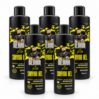 Shaving Gel 750g refrescante sem álcool Na Quebrada Venceu para barbear