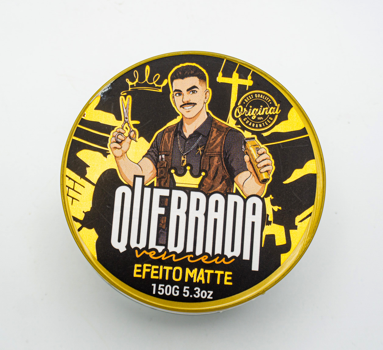 Pasta Modeladora 150g Na Quebrada Venceu – Efeito Matte Pasta modeladora 150g Na Quebrada Venceu Efeito Matte para cabelo masculino
