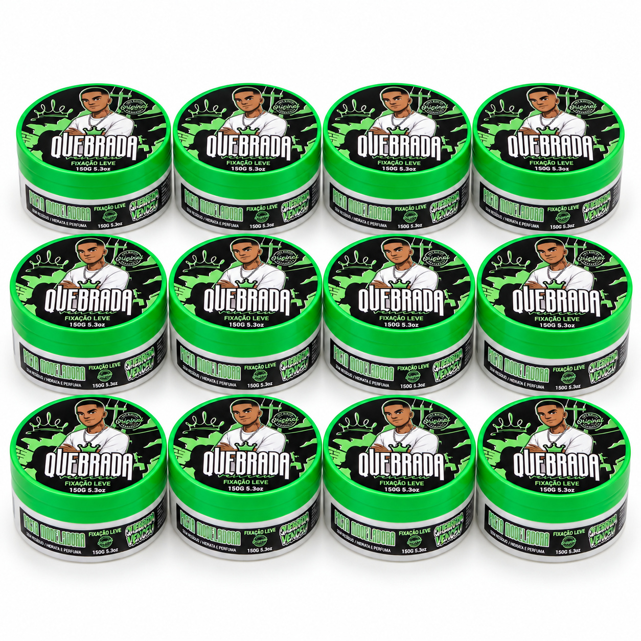 Pasta Modeladora 150g Na Quebrada Venceu – Fixação Leve Pasta modeladora 150g Na Quebrada Venceu Fixação Leve para cabelo masculino